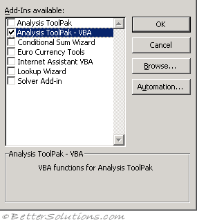 how to add analysis toolpak on mac